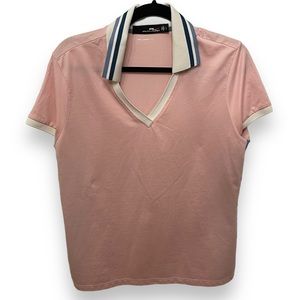 RLX Ralph Lauren Golf Polo Tailored Fit Womens Size Large Retro Pink